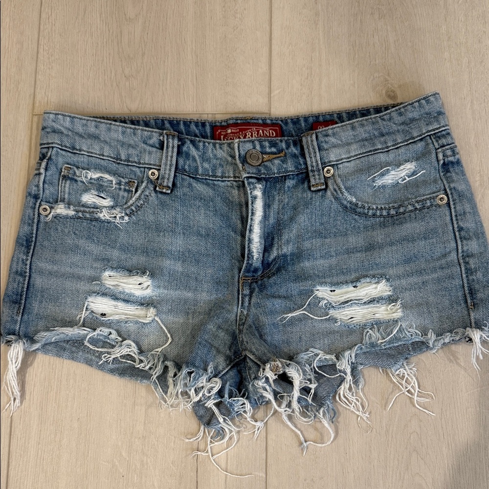 Lucky Brand Distressed Blue Denim Shorts